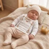 SET DE 3 PZAS BEBÉ  DE ALGODÓN PIMA: PEQUEÑO PRÍNCIPE