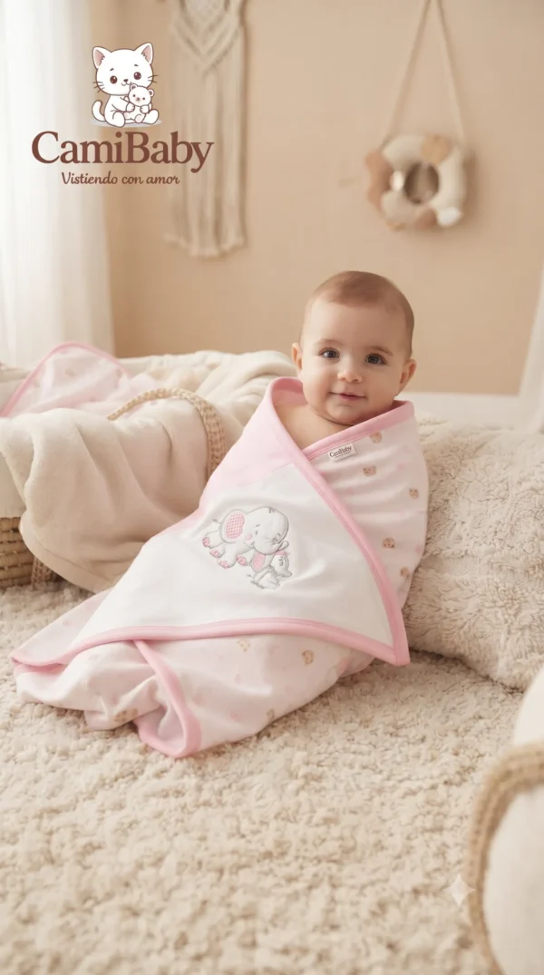 SET DE TOALLA CON CAPUCHA Y GUANTE DE BAÑO | BABY BATH