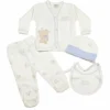 AJUAR CLÍNICO EN JACQUARD DE 4 PZAS PARA BEBÉ: COLECCIÓN BABY FRIENDS MARCA: BABY COCOTTO.