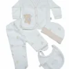 AJUAR CLÍNICO EN JACQUARD DE 4 PZAS PARA BEBÉ: COLECCIÓN BABY FRIENDS MARCA: BABY COCOTTO.