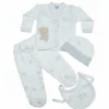 AJUAR CLÍNICO EN JACQUARD DE 4 PZAS PARA BEBÉ: COLECCIÓN BABY FRIENDS MARCA: BABY COCOTTO.
