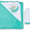 SET DE TOALLA CON CAPUCHA Y GUANTE DE BAÑO (TEJIDO GRUESO) | BABY BATH