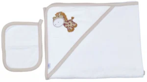 SET DE TOALLA CON CAPUCHA Y GUANTE DE BAÑO | BABY BATH