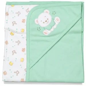 MANTA DE SALIDA CON CAPUCHA ESQUINERA | BABY ESSENTIALS