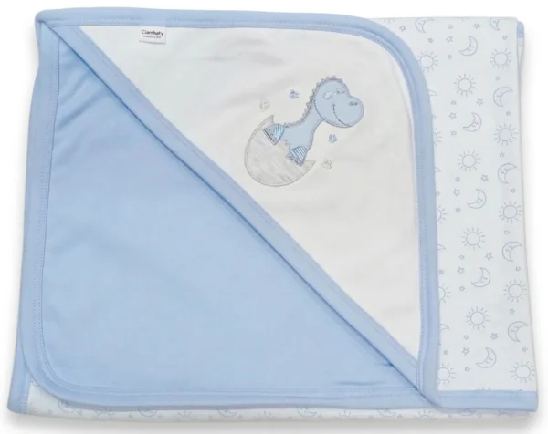 MANTA DE SALIDA CON CAPUCHA ESQUINERA | BABY ESSENTIALS