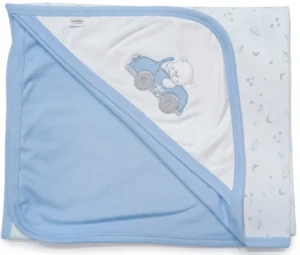 MANTA DE SALIDA CON CAPUCHA ESQUINERA | BABY ESSENTIALS