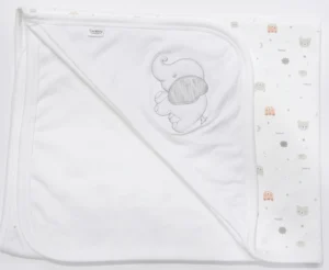 MANTA DE SALIDA CON CAPUCHA ESQUINERA | BABY ESSENTIALS