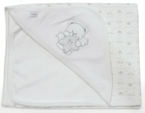 MANTA DE SALIDA CON CAPUCHA ESQUINERA | BABY ESSENTIALS