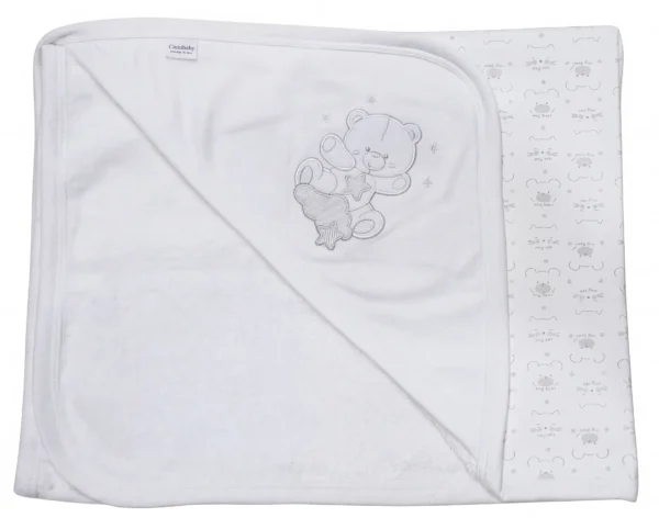 MANTA DE SALIDA CON CAPUCHA ESQUINERA | BABY ESSENTIALS