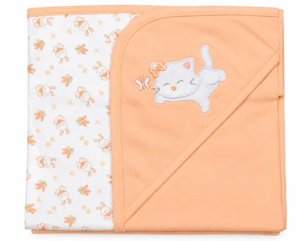 MANTA DE SALIDA CON CAPUCHA ESQUINERA | BABY ESSENTIALS