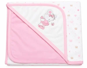 MANTA DE SALIDA CON CAPUCHA ESQUINERA | BABY ESSENTIALS